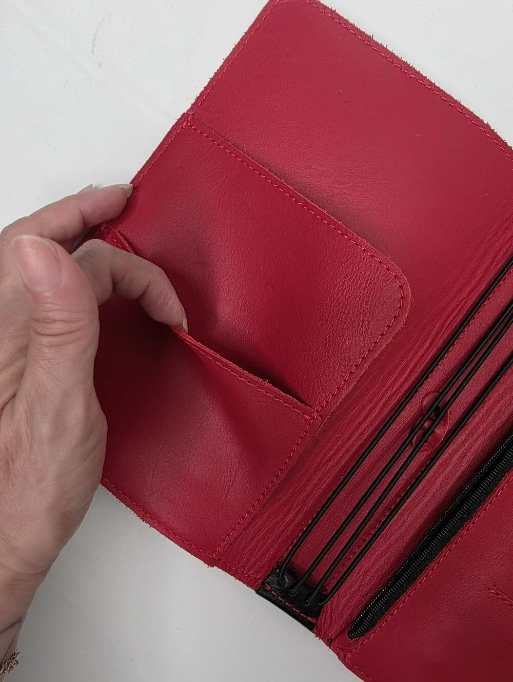 Planner Perfect Leather Travelers Notebook Cover Black & Red